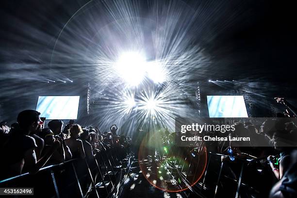 Tiesto performs during HARD Summer at Whittier Narrows Recreation Area on August 3, 2014 in Los Angeles, California.