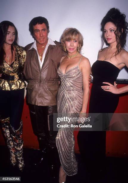 Publisher Bob Guccione and wife Kathy Keeton and Penthouse Pets attend Penthouse's 25th Anniversary Celebration on February 1, 1994 at Club USA, 218...