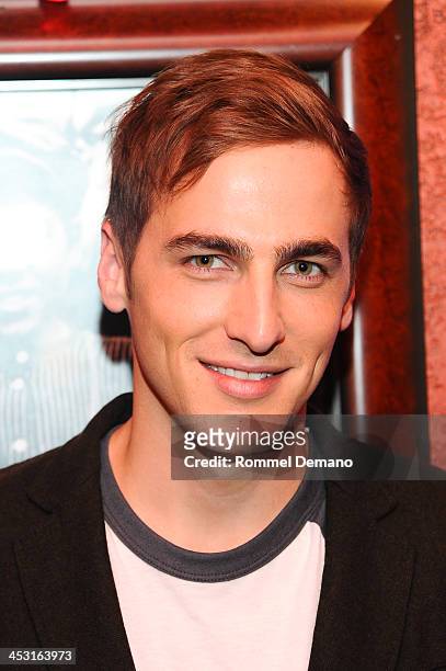 Kendall Schmidt attends the Heffron Drive Winter Tour announcement Planet Hollywood Times Square on December 2, 2013 in New York City.