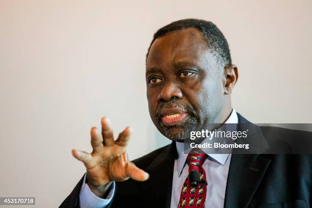 Amoako, founder and president of African Center, speaks during a forum on African energy and innovation at the Newseum in Washington, D.C., U.S., on...