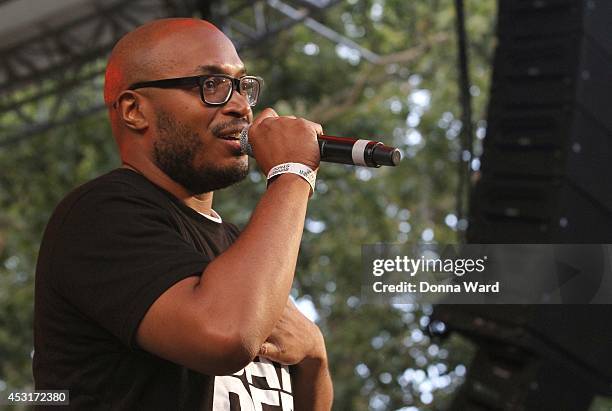 Raydar Ellis performs at Summerstage at SummerStage at Rumsey Playfield, Central Park on August 3, 2014 in New York City.