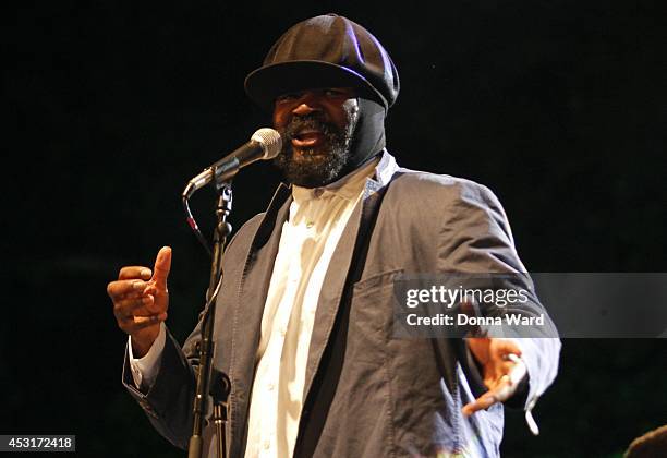 Gregory Porter performs at Summerstage at SummerStage at Rumsey Playfield, Central Park on August 3, 2014 in New York City.