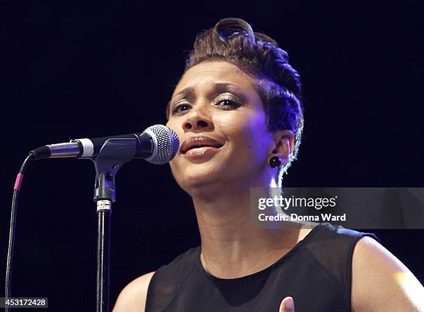 Jean Baylor performs at Summerstage at SummerStage at Rumsey Playfield, Central Park on August 3, 2014 in New York City.