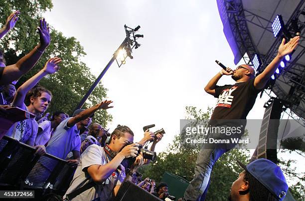 Raydar Ellis performs at Summerstage at SummerStage at Rumsey Playfield, Central Park on August 3, 2014 in New York City.