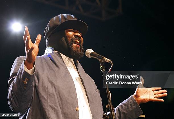 Gregory Porter performs at Summerstage at SummerStage at Rumsey Playfield, Central Park on August 3, 2014 in New York City.