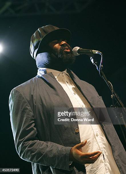 Gregory Porter performs at Summerstage at SummerStage at Rumsey Playfield, Central Park on August 3, 2014 in New York City.