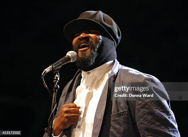 Gregory Porter performs at Summerstage at SummerStage at Rumsey Playfield, Central Park on August 3, 2014 in New York City.