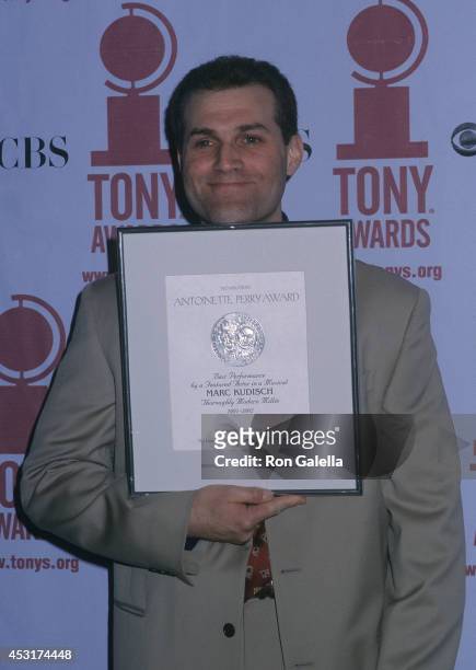 Actor Marc Kudisch attends the 56th Annual Tony Awards Nominees Brunch on May 15, 2002 at the Marriott Marquis Hotel in New York City.