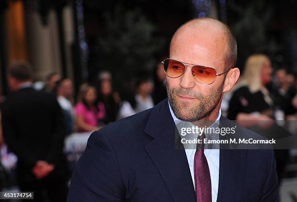 Jason Statham attends the World Premiere of "The Expendables 3" at Odeon Leicester Square on August 4, 2014 in London, England.