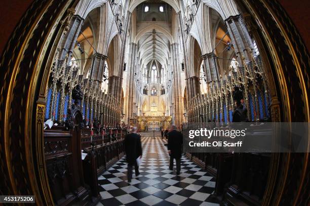 General view of Westminster Abbey ahead of the candlelight vigil, to be attended by the Duchess of Cornwall, to mark the centenary of Britain's...