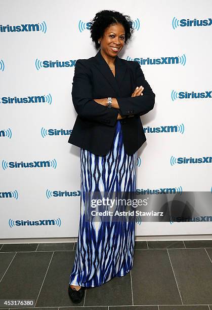 Journalist and author Karen Hunter visits the SiriusXM Studios on August 4, 2014 in New York City.