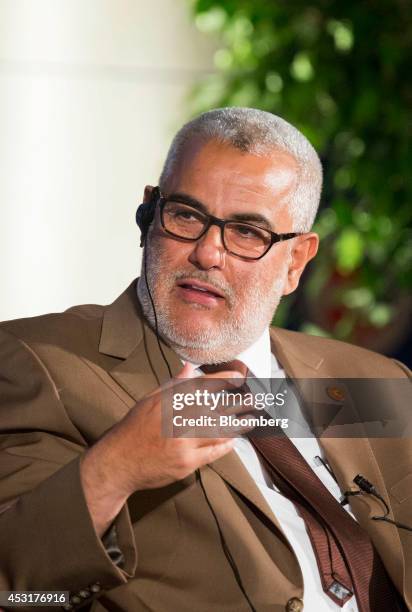 Abdelilah Benkirane, prime minister of Morocco, speaks at the U.S. Chamber of Commerce in Washington, D.C., U.S., on Monday, Aug. 4, 2014. The...