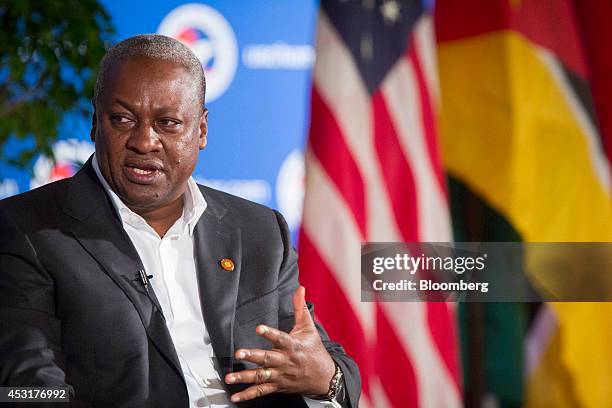 John Dramani Mahama, president of Ghana, speaks at the U.S. Chamber of Commerce in Washington, D.C., U.S., on Monday, Aug. 4, 2014. The chamber and...