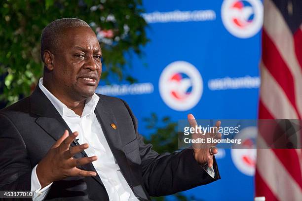 John Dramani Mahama, president of Ghana, speaks at the U.S. Chamber of Commerce in Washington, D.C., U.S., on Monday, Aug. 4, 2014. The chamber and...