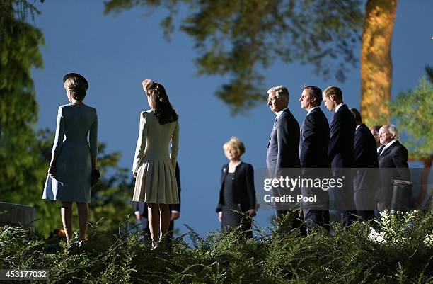 Queen Mathilde of Belgium, Catherine, Duchess of Cambridge, King Philippe of Belgium, British Prime Minister David Cameron and Prince William, Duke...