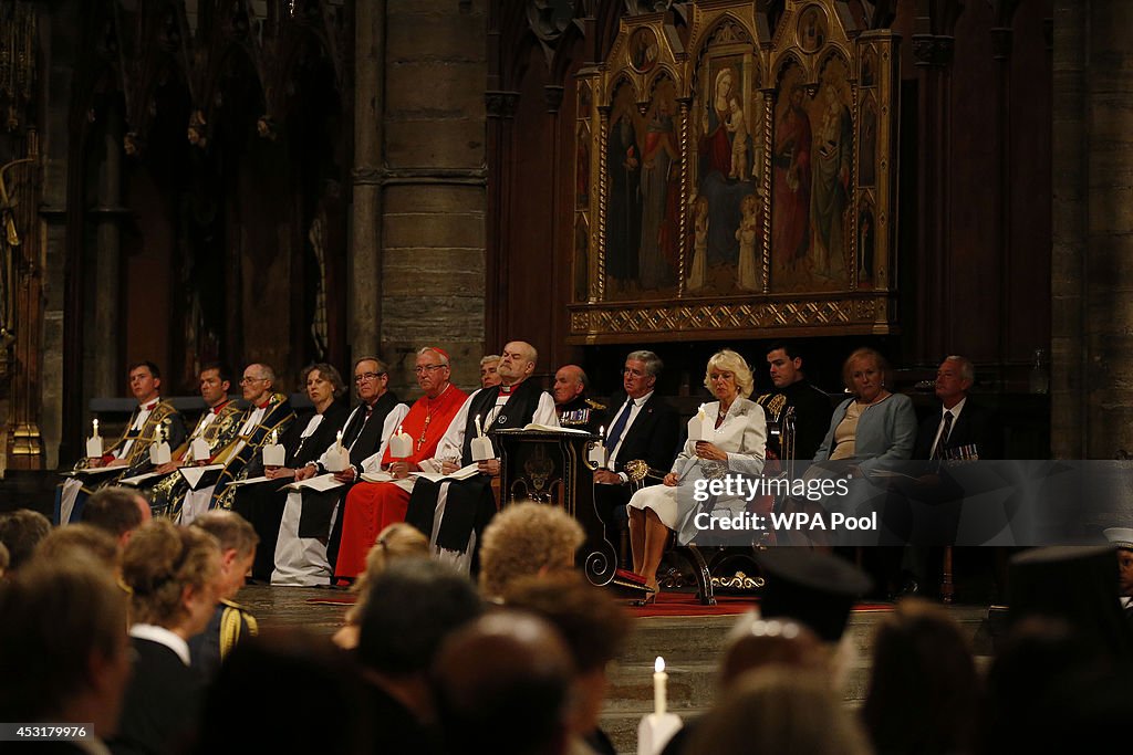 The Duchess Of Cornwall Attends The Vigil Of Prayer Service