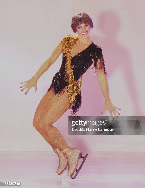 Ice skater Dorothy Hamill poses for a portrait in 1984 in Los Angeles, California.