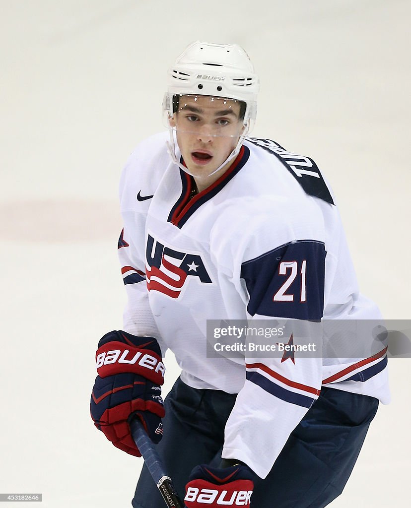 Finland v USA White - 2014 USA Hockey Junior Evaluation Camp