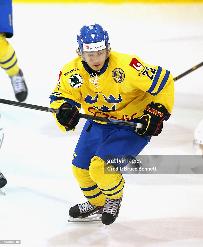 Sweden v USA Blue - 2014 USA Hockey Junior Evaluation Camp