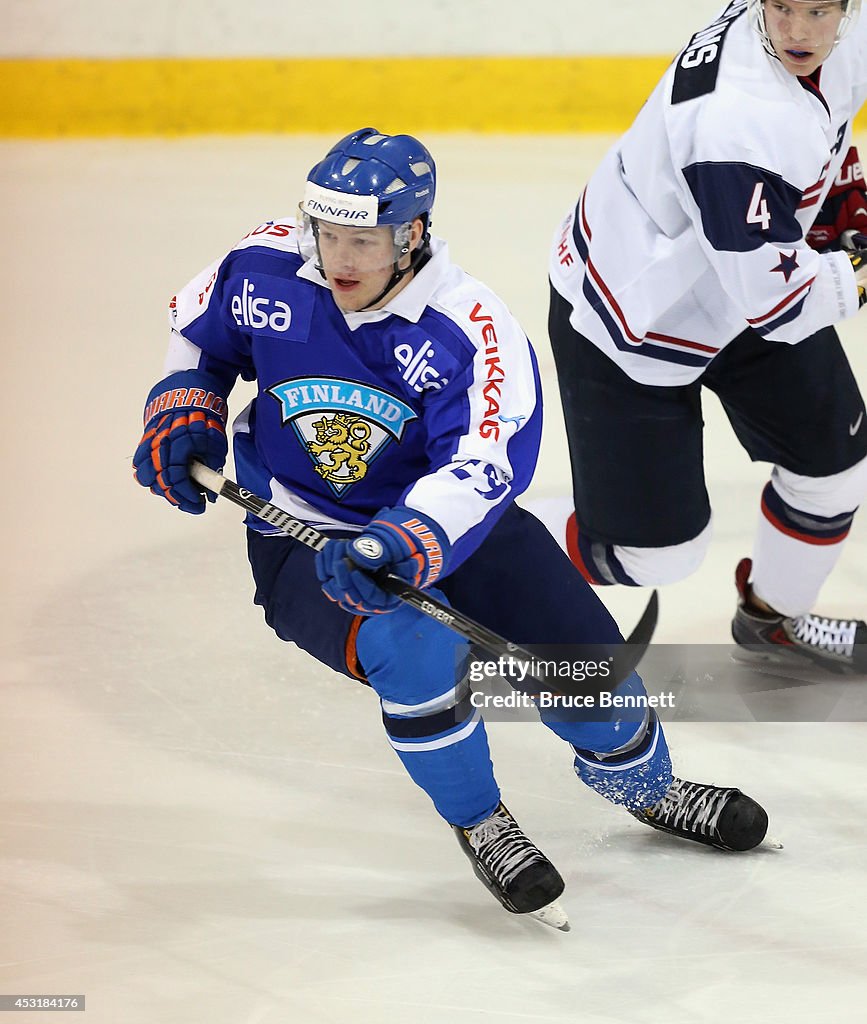 Finland v USA White - 2014 USA Hockey Junior Evaluation Camp