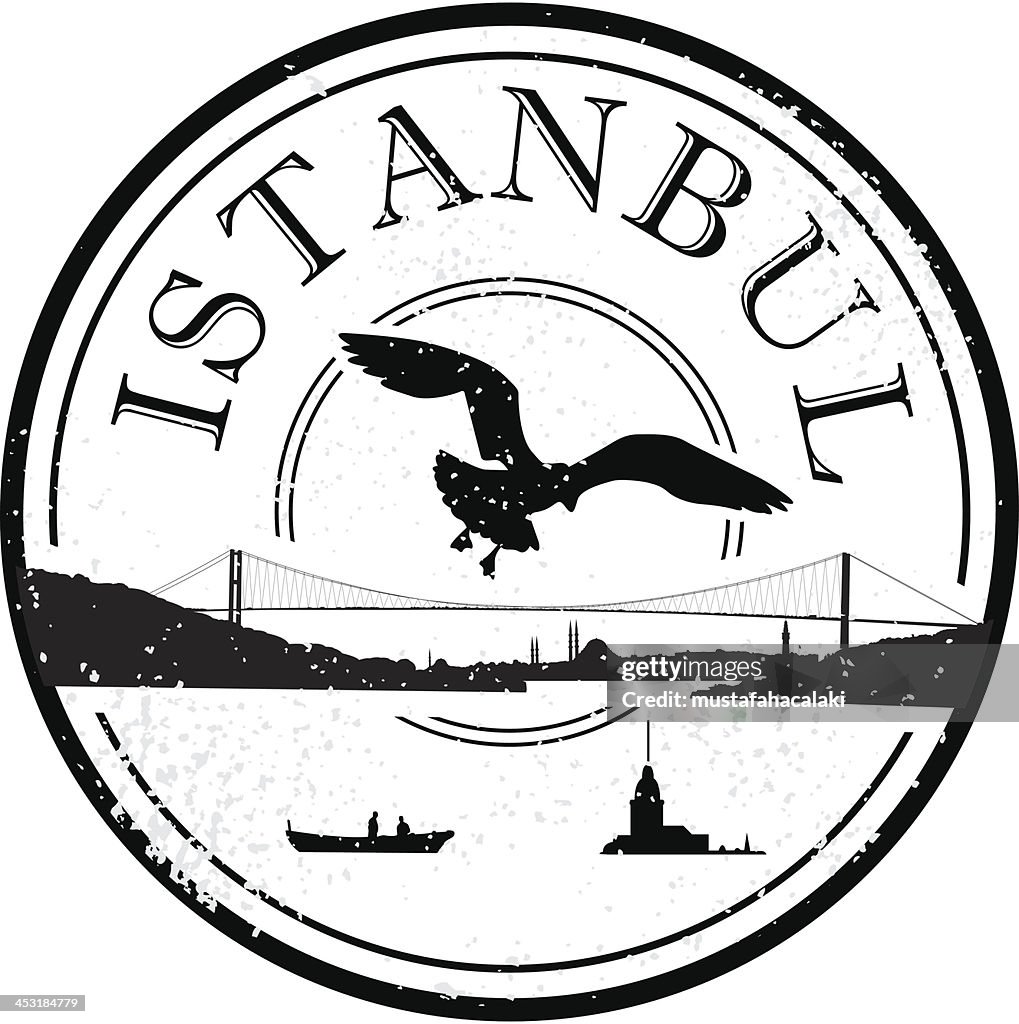 Istanbul grunge stamp