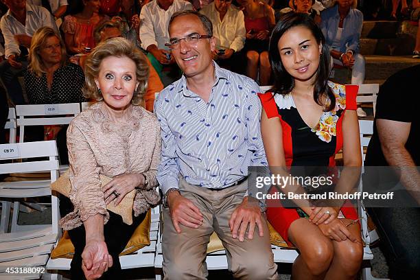 Lily Safra and friends attend the 30th Ramatuelle Festival : Day 4 on August 4, 2014 in Ramatuelle, France.