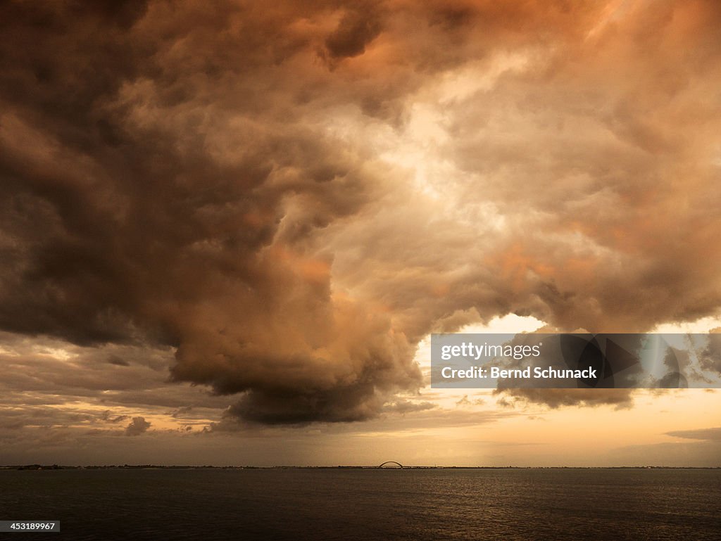 Dramatic Clouds Over Seascape