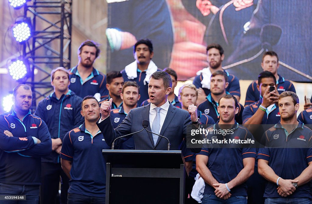 Waratahs Celebrate Super Rugby Grand Final Win