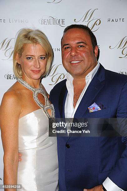 Dorinda Medley and John Mahdessian attend Madame Paulette's 55th Anniversary and founder John Mahdessian's Birthday Party at Beautique on August 4,...