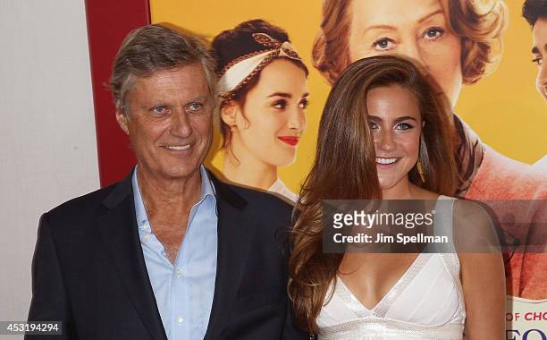 Director Lasse Hallstrom and daughter attend the "The Hundred-Foot Journey" New York Premiere at Ziegfeld Theater on August 4, 2014 in New York City.