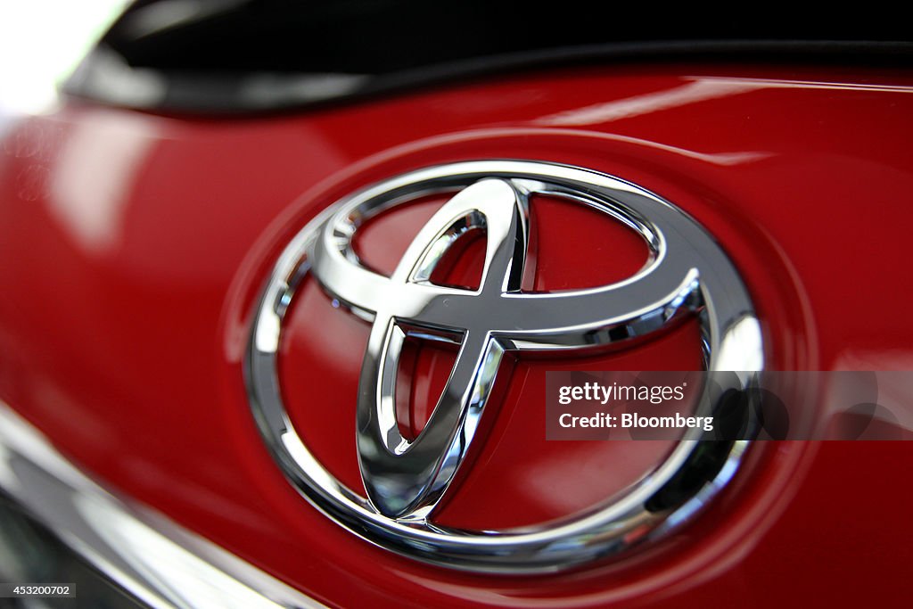Toyota Managing Officer Takuo Sasaki Earnings News Conference And Company's Vehicles Displayed At Tokyo Headquarters