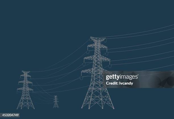 illustrations, cliparts, dessins animés et icônes de tower - pylone-electrique