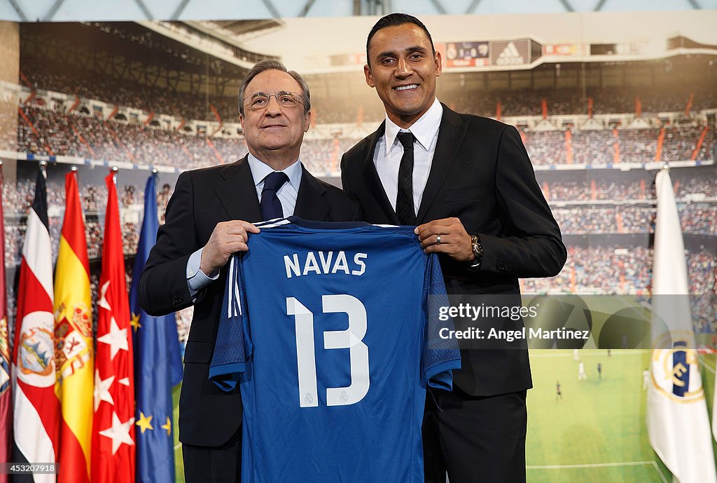 New Signing Keylor Navas Officially Unveiled At Real Madrid