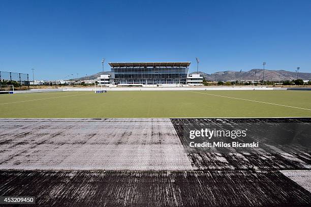 General view at the Helliniko Olympic complex in Athens, Greece on July 31, 2014. Ten years ago the XXVIII Olympiad was held in Athens from the 13th...