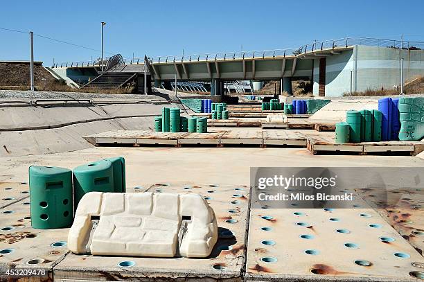 AbounATHENS, GREECE General view of the Olympic Canoe/Kayak Slalom Center at the Helliniko Olympic complex in Athens, Greece on July 31, 2014. Ten...