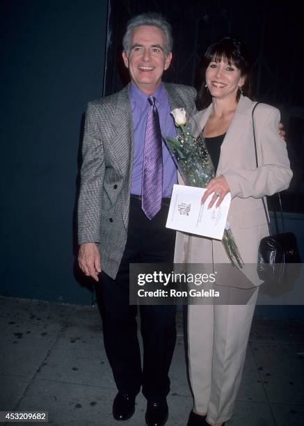 Actor Richard Kline and wife Sandy Molloy attend the Blank Theatre Company's Opening Night Production of "Hello Again" on April 17, 1998 at the 2nd...
