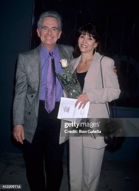 Actor Richard Kline and wife Sandy Molloy attend the Blank Theatre Company's Opening Night Production of "Hello Again" on April 17, 1998 at the 2nd...