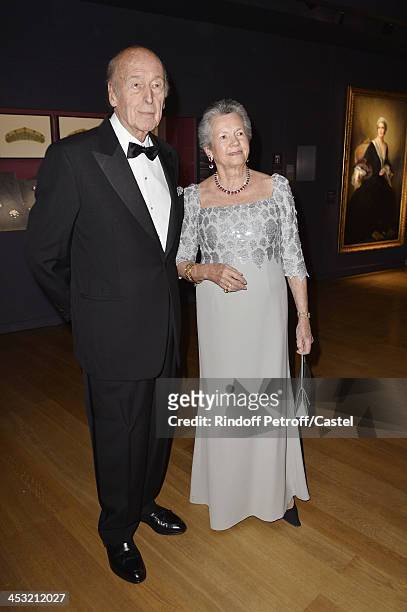 Valery Giscard d'Estaing with his wife Anne-Aymone Giscard d'Estaing attend the 'Cartier: Le Style et L'Histoire' Exhibition Private Opening at Le...