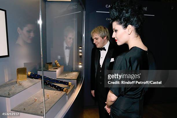 Nick Rhodes and his wife Nefer Suvio attend the 'Cartier: Le Style et L'Histoire' Exhibition Private Opening at Le Grand Palais on December 2, 2013...