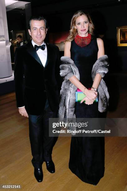 Cyril Karaoglan and Ulla Parker attend 'Cartier: Le Style et L'Histoire' Exhibition Private Opening at Le Grand Palais on December 2, 2013 in Paris,...