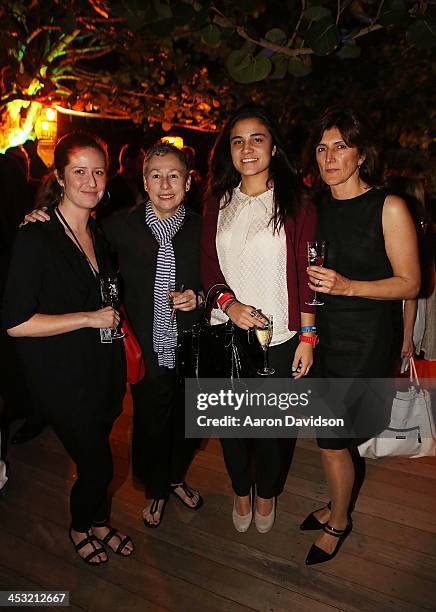 Lindsay Johnson, Cristina Grajales, Alexandra Agudelo and Catalina Aguayo Design Miami - VIP Event at W South Beach Hotel & Residences on December 2,...