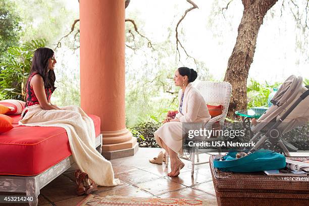 Good Air/Bad Air" Episode 610 -- Pictured: Reshma Shetty as Divya Katdare, Sonia Braga as Lorena --