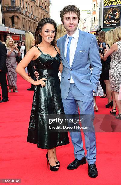 Clair Meek and James Buckley attend the World Premiere of "The Inbetweeners 2" at Vue West End on August 5, 2014 in London, England.