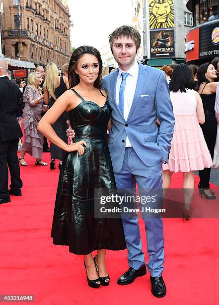 Clair Meek and James Buckley attend the World Premiere of "The Inbetweeners 2" at Vue West End on August 5, 2014 in London, England.