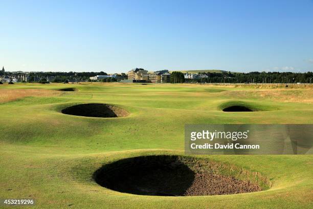 The par 4, 15th hole on the Old Course at St Andrews venue for The Open Championship in 2015, on July 29, 2014 in St Andrews, Scotland.
