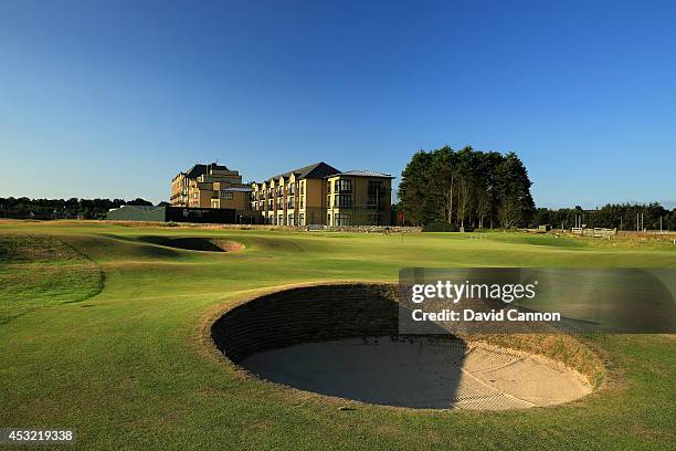 The immediate approach to the green on the par 4, 16th hole on the Old Course at St Andrews venue for The Open Championship in 2015, on July 29, 2014...