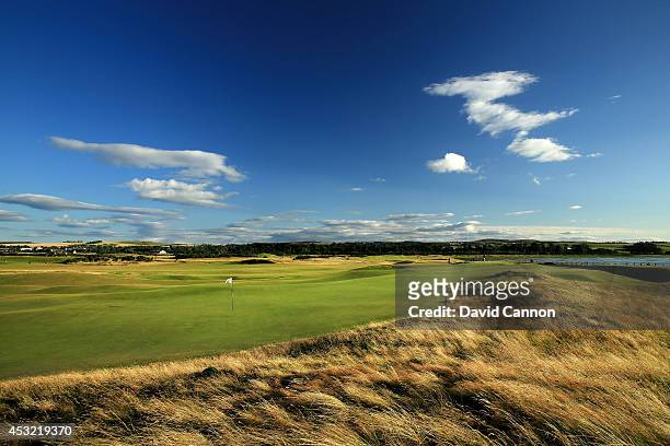 View from behind the green on the 371 yards par 4, 7th hole on the Old Course at St Andrews venue for The Open Championship in 2015, on July 29, 2014...