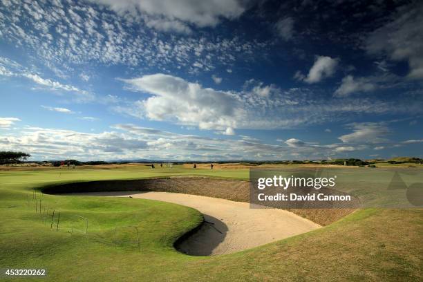 The 'Cartgate Bunker' that protects the green on the par 4, 3rd hole 'Cartgate Out' which shares it's green with the par 4, 15th hole on the Old...