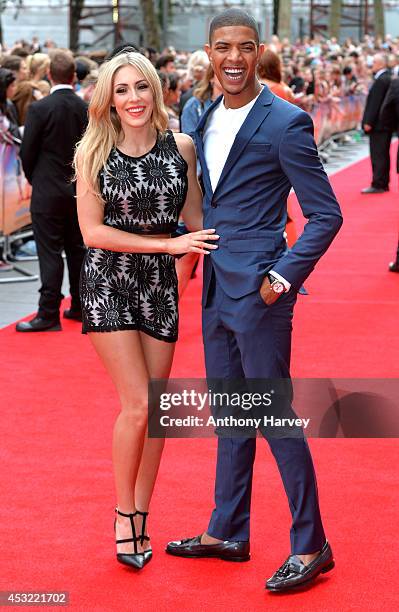 Fazer and Ashley-Emma Havelin attend the World Premiere of "The Inbetweeners 2" at Vue West End on August 5, 2014 in London, England.