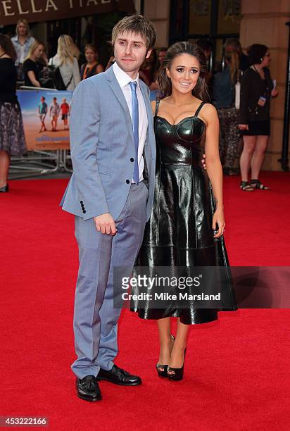 Clair Meek and James Buckley attend the World Premiere of "The Inbetweeners 2" at Vue West End on August 5, 2014 in London, England.